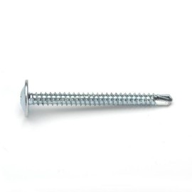 (50, 4.8 x 60mm) Baypole Screws Self Drilling PH2 Wafer Head Fully Threaded Bright Zinc Plated For Joining uPVC Bay Window Sections and Conservatory Frames