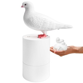 Automatic Soap Dispenser Dove Foam Soap Dispenser Non-Contact 300 ml Hand Soap Dispenser for Bathroom and Kitchen, Electric Foaming Soap Dispenser with Infrared/Motion Sensor, White