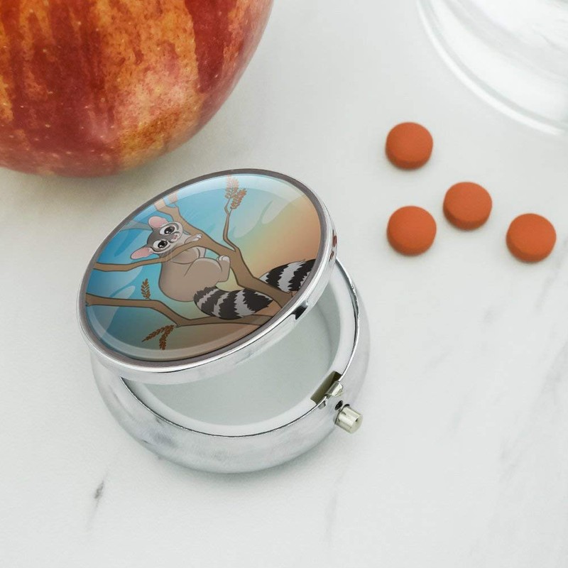 Ring-Tailed Cat Pill Case Trinket Gift Box