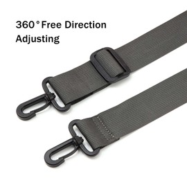 bagasin Shoulder Strap 56 inch, Adjustable Thick Soft Universal Replacement Non-Slip Fit Padded with Plastic Swivel Hooks for Briefcase,Laptop Shoulder Bag/Laptop Messenger Bag Grey