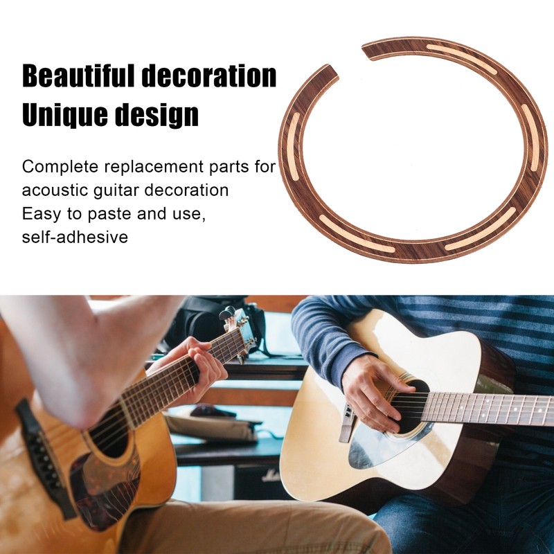 Guitar Soundhole Decal SelfAdhesive Ring Sticker Decoration Accessories Maple Rosewood
