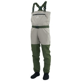 BASSDASH IMMERSE Men’s Breathable Fly Fishing Waders Stocking Foot Waterproof Lightweight Chest Wader