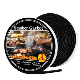 Smoker Gasket Seal - MAQIHAN Grill Gasket 2 Pack 20 Ft 1/2"x1/8" Bbq Gasket Smoker High Temp Gasket Smoker Seal Gasket Heat Gasket for Smoker Door Lid