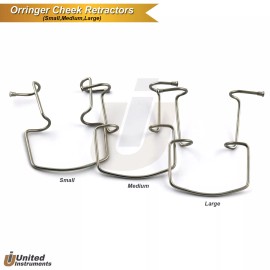 Medentra 3 Dental Orringer Retractors Lip Cheek S-M-L Oral Surgery Retracting Instruments