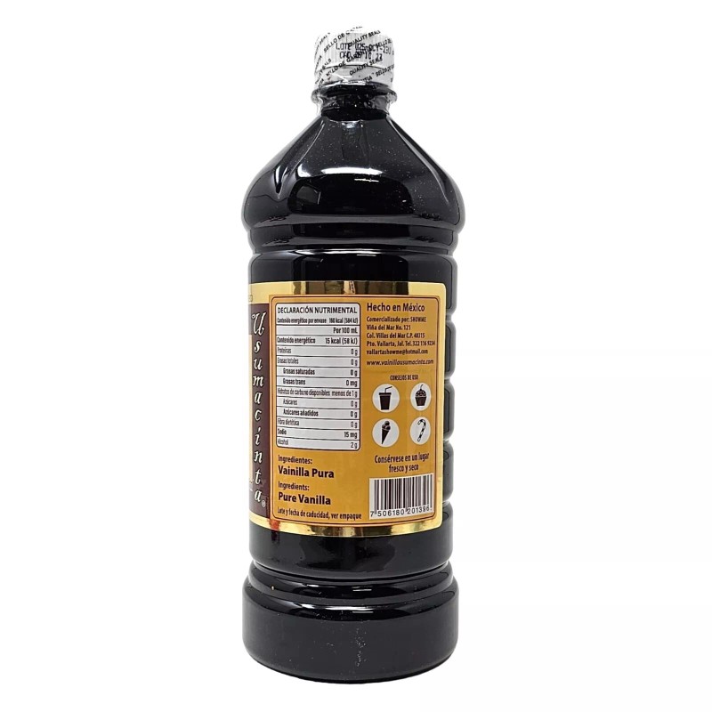 Usumacinta Vanilla Pure Amber 33.8oz Vanilla Extract - Made in