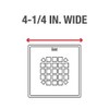 Oatey 42361 Universal 4-1/4 in. Snap-Tite Square Shower Strainer in