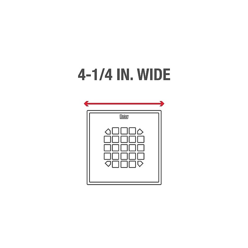 Oatey 42361 Universal 4-1/4 in. Snap-Tite Square Shower Strainer in