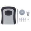Key Lock Box Curved Aluminum Alloy Large Size Grey Wall