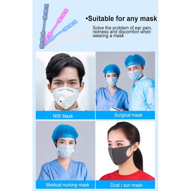 4 Pcs Mask Strap Extender, Anti-Tightening Mask Holder Hook Ear
