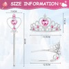 Vicloon 6PCS Princess Crown and Wands, Princess Dress Up Accessories