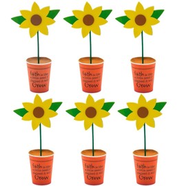 Religious Faith Will Grow Paper Cup Craft Kit - (12 Sets) - Perfect for Sunday Schools, VBS Programs, and Faith-Based Craft Activities