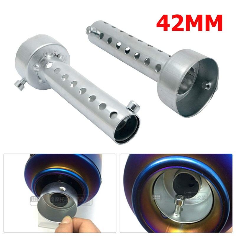 Riloer 2X 42Mm Universal Motorcycle Exhaust Muffler Baffle Db Killer