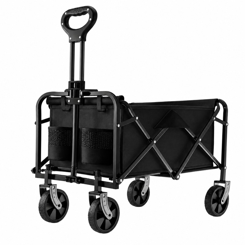 Heavy Duty Foldable Wagon Cart with All-Terrain Wheels – Collapsible