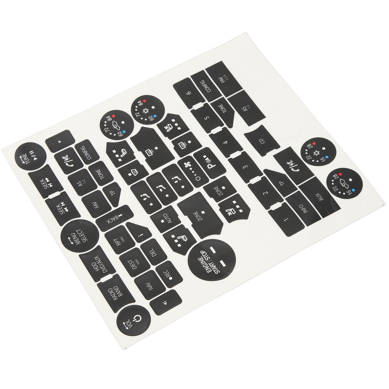 Car Interior Button Repair Decal Set Door Lock Button Decals