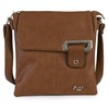 Mabel Womens Messenger Cross-Body Shoulder Bag With Silver or Gold