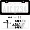 1pcs Black Cross of Nails Pattern License Plate Frames -