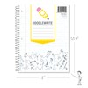 DoodleWrite Wide Ruled Wirebound Spiral Notebook, Includes Doodle Prompts to