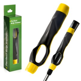 Golf Grip Trainer Right Hand,Grip Trainer Golf Club,Golf Club Grips, Golf Swing Trainer, Golf Grip kit- Lightweight Anti-Slip Golf Training Aid, Corrects Hand Position & Builds Muscle Memory (Yellow)