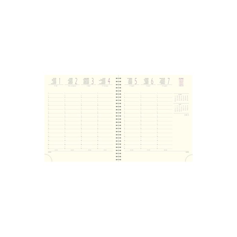 Exacompta - 180847E – Wochenkalender, quadratisch, SAD 18S, Spiralbindung, 15