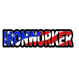BIKERSTUFFUS IRONWORKER AMERICAN FLAG STICKER (LOT OF 3) HARD HAT STICKER HELMET STICKER