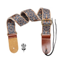 UOPJDD 1 Piece Ukulele Strap Ukulele Accessories Vintage Pattern Shoulder Strap Adjustable Strap