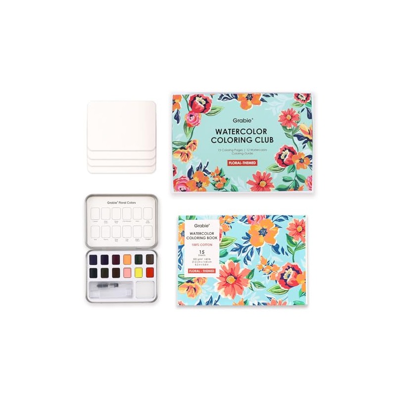 Grabie Quarterly Watercolor Coloring Club