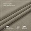 Pinch Pleated Semi Sheer Linen Curtains 108 Inches Long, Taupe