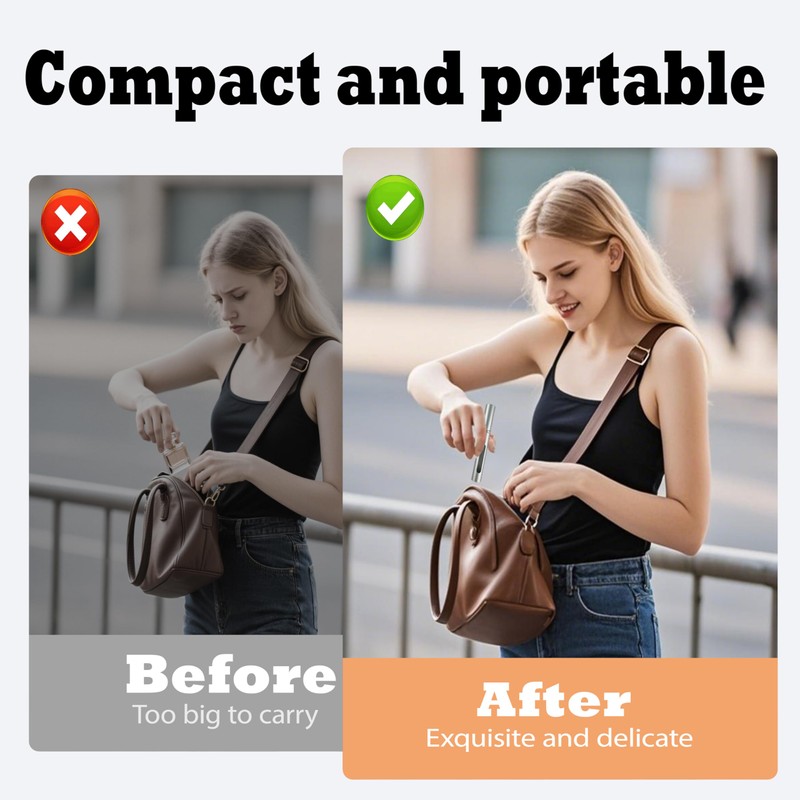 Kewjug 2 Pack Refillable Mini Perfume Atomizer Bottle，Portable Separate Bottles，Travel