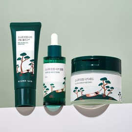 round wrap [3-piece set] Round Wrap Pine Soothing Cica Cream Plus 60ml x ampoule 50ml x 50 pads / [3종세트] 라운드랩 소나무 진정 시카 크림 플러스 60ml x 앰플 50ml x 패드 50매