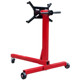 BIG RED T23401-1 Torin Engine Stand: Steel Rotating Engine Lift Stand with 4 Adjustable Arms and 360 Degree Rotating Head, 3/8 Ton (750 lb) Capacity - Red