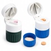 2Pcs Pill Crusher for Tablets, Dual Pill Grinder Set, Medication