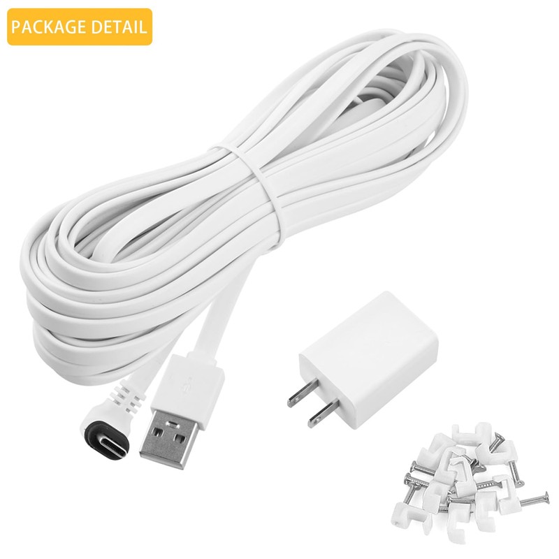 iTODOS 16.4ft/5m Charging Cable for Arlo Essential Wireless Security Camera,