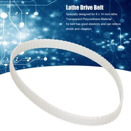 New Replacement Timing Belt, 94 Teeth Mini Lathe Belt Transparent Timing Belt for 8 X 14 Mini Lathes (1.5M X 94 Teeth)