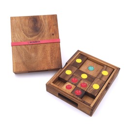 ROMBOL Khun Pan Large Sliding Game Travel Game Wooden Game Thinking Game Puzzle Puzzle Wooden Patience Game