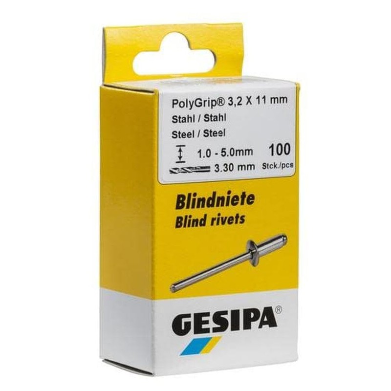 Gesipa Mini Blind Rivets – Pack of 50/Pack, 4 X