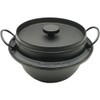 Iwachu 410-720 Japanese Cast Iron Gohan Nabe Rice Cooker, Black