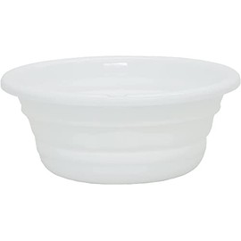 Pearl Metal AZ-5604 Folding Washbasin, Small, White, Hot Water Basin, Bucket