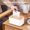 Tissue Box with Bamboo Lid, Tissue Box Holder, Rectangular Tissue