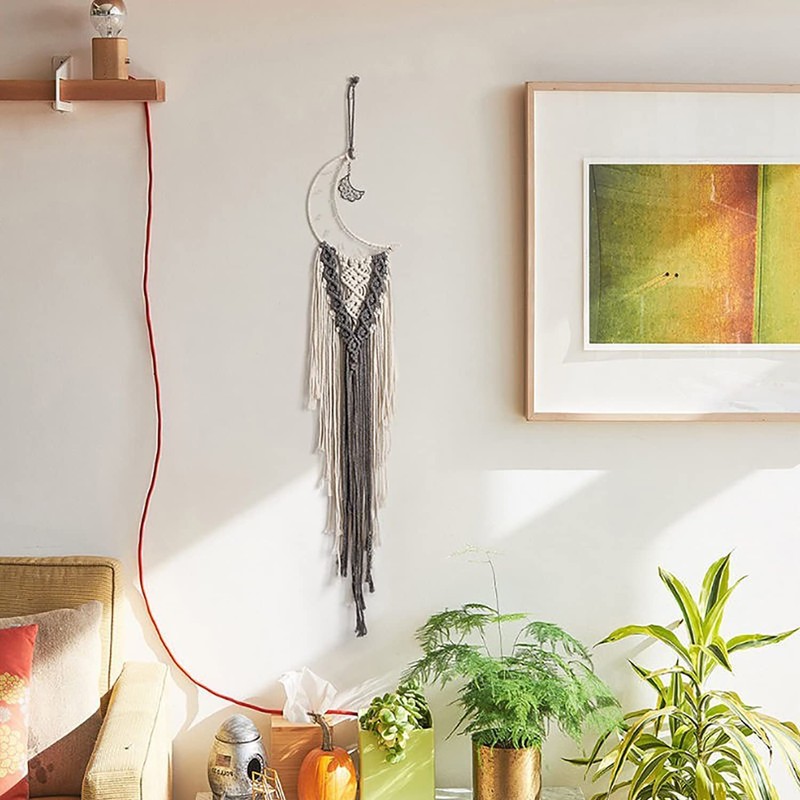 Black star moon dream catcher