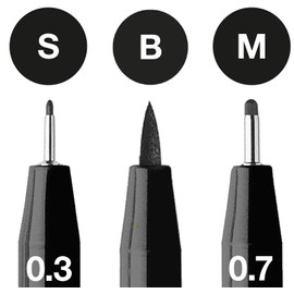 Faber-Castell Creative Pitt Artist Pens, Manga Set, Pack of 8, Shades of Gray (54-167107)