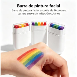 Pintura Facial Bandera de México, Barra de 6 Colores Verde Blanco Rojo, Pintura para Cara Lavable y No Tóxica, Ideal para Fiestas Patrias, Partidos de Fútbol y Celebraciones