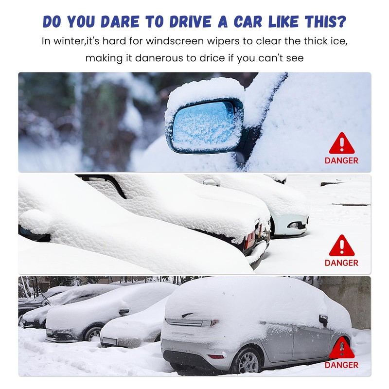 VidFair 2 Pack Car Ice Scraper Efficency and Non Scratch
