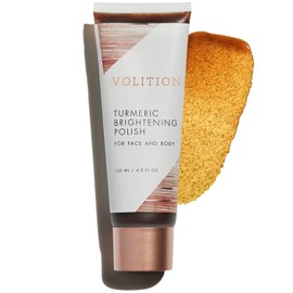 Volition Beauty Turmeric Brightening Polish with Turmeric Extract, Olive Oil & Sesame Oil 120ml/4oz | Vegan, Paraben-Free & Cruelty-Free