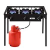 Outdoor Camping Stove, 3 Burner Propane Gas Cooker w/Detachable Legs