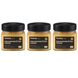 TanteLy Organic Gold Orange Blossom Honey Set of 3 for Pleasure (3 x 275 g)