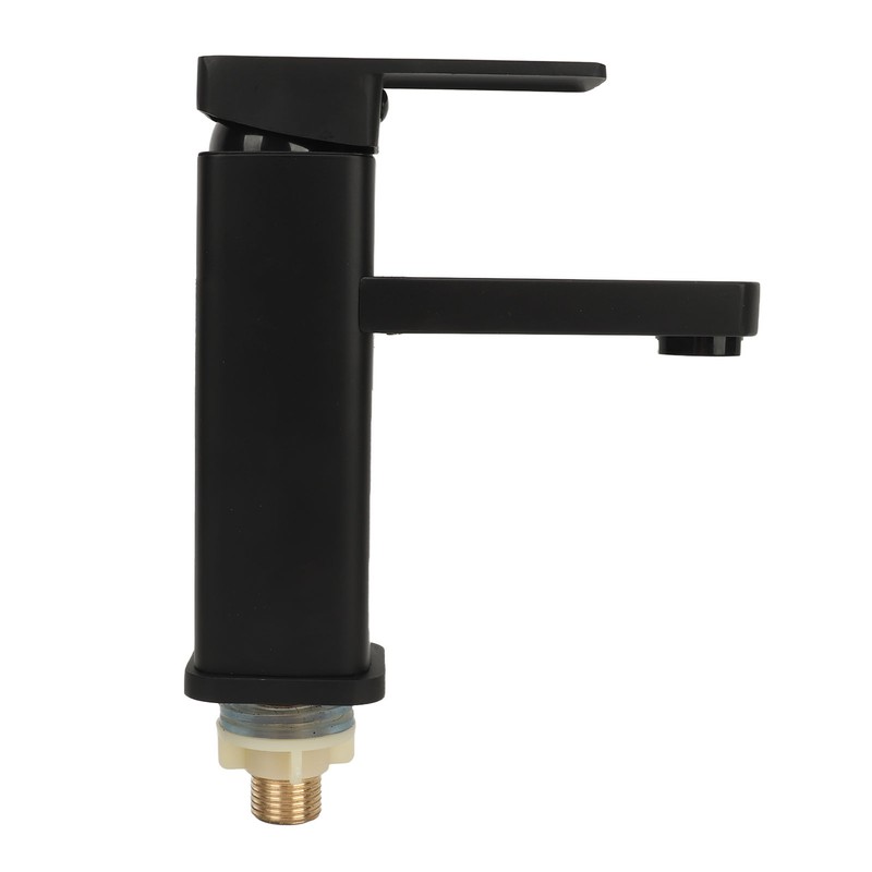 Sink Faucet Black Single Handle Single Hole Cold Stainless Steel