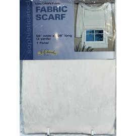St Charles (1) ~ Ivory Crinkle Fabric Scarf Panel 58”X 108” ~ BRAND NEW