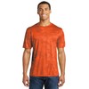SPORT-TEK CamoHex Tee L Neon Orange