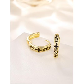 Wikinger Keltischer Knoten MäNner Herren Ohrringe Silber 925 Creolen Gold Klein Hypoallergene Modeschmuck Goldene Ohrringe Kreuz Damen Schmuck
