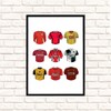 Liverpool FC Print - Classic Football Kits (A4 Print)